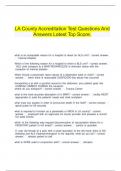    LA County Accreditation Test Questions And Answers Latest Top Score&period;