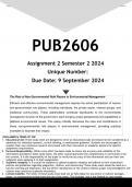PUB2606 Assignment 2 &lpar;ANSWERS&rpar; Semester 2 2024 - DISTINCTION GUARANTEED