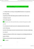 FTCE Reading k-12 Certification Exam Questions and Answers 2024 &sol; 2025 &lpar;Verified Answers by Expert&rpar;
