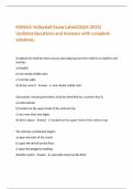 KSHSAA Volleyball Exam Latest&lpar;2024&sol;2025&rpar; Updated Questions and Answers with complete solutions&period;