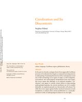 Creolization and Its Discontents by Stephan Palmie