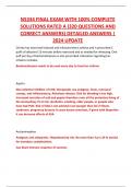 N5334 FINAL EXAM WITH 100&percnt; COMPLETE  SOLUTIONS RATED A &lpar;320 QUESTIONS AND  CORRECT ANSWERS&rpar; DETAILED ANSWERS &vert;  2024 UPDATE