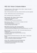 HIEU 322- Roman Civilization Midterm Questions and Correct Answers &lpar;elaborations&rpar;  with 100&percnt; Accurate &comma; Verified &comma; Latest fully Updated &comma; 2024&sol;2025 &comma;Already Passed &comma; Graded A&plus;&comma; Complete solutions guarantee distinctions Rationales 