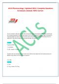 ACLS Pharmacology &lpar; Updated 2024 &rpar; Complete Questions & Answers &lpar;Solved&rpar; 100&percnt; Correct
