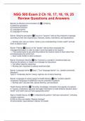 NSG 505 Exam 2 Ch 10&comma; 17&comma; 18&comma; 19&comma; 25 Review Questions and Answers
