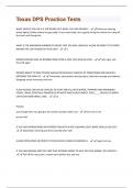 Texas DPS Practice Tests  Latest&lpar;2024&sol;2025&rpar; Questions and Answers 100&percnt; Correct&period;