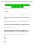 Family Violence Final Exam Questions With Latest Solutions 2024