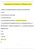 Contractors Law Exam CA Practice Test 1 Questions and Answers &lpar;2024 &sol; 2025&rpar; &lpar;Verified Answers&rpar;