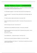 Family Violence Exam 3 &lpar;ANSWERED