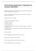 CCCA Study Guide Exam 1 Questions & Answers 2024&sol;2025