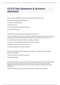 CCCA Test Questions & Answers 2024&sol;2025