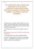 ATI COMMUNITY HEALTH RETAKE  EXAM 2023 ACTUAL EXAM  COMPLETE 70 QUESTIONS WITH  DETAILED VERIFIED ANSWERS &lpar;100&percnt;  CORRECT ANSWERS&rpar; &sol;ALREADY  GRADED A&plus;