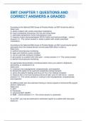 EMT CHAPTER 1 QUESTIONS AND CORRECT ANSWERS A GRADED