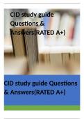 CID study guide Questions & Answers&lpar;RATED A&plus;&rpar;