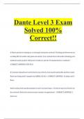 Dante Level 3 Exam Solved 100&percnt; Correct&excl;&excl;