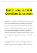 Dante Level 3 Exam Questions & Answers&period;