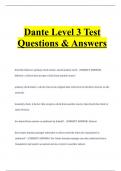 Dante Level 3 Test Questions & Answers&period;