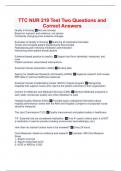 NUR 219 Final Exam Questions and 100&percnt; Correct Answers