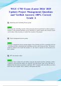 WGU C783 Exam &lpar;Latest 2024&sol; 2025 Update&rpar; Project Management&vert; Questions and Verified Answers&vert; 100&percnt; Correct&vert; Grade A