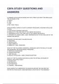 CSFA STUDY QUESTIONS AND ANSWERS  rated A&plus; 2024&sol;2025