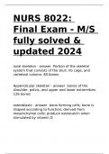 NURS 8022 Final Exam - M &sol;S fully solved & updated 2024&period;