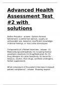 Advanced Health Assessment Test -2 with solutions