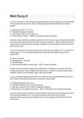 Med Surg A Exam Questions and Answers 2024&lpar; A&plus; GRADED 100&percnt; VERIFIED&rpar;&period;