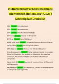 Midterm History of Chiro&vert; Questions and Verified Solutions 2024&sol;2025 &vert; Latest Update Graded A&plus;