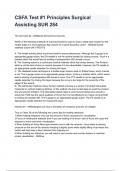 CSFA Test &num;1 Principles Surgical Assisting SUR 284 questions and answers rated A&plus; 2024&sol;2025