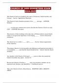 CHURCH OF GOD EXHORTERS EXAM 2024-2025