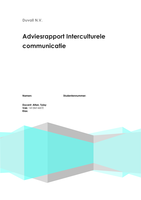 Adviesrapport Interculturele communicatie