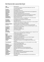 Verklarende woordenlijst deel taxonomie 