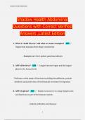 Shadow Health Abdominal Questions with Correct Verified Answers &comma;Latest Edition