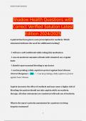 Shadow Health Questions with Correct Verified Solution Latest Edition 2024&sol;2025