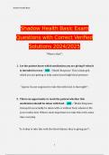 Shadow Health Basic Exam Questions with Correct Verified Solutions 2024&sol;2025
