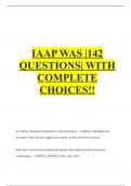 IAAP WAS &vert;142 QUESTIONS&vert; WITH COMPLETE CHOICES&excl;&excl;