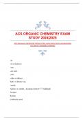 ACS ORGANIC CHEMISTRY EXAM STUDY 2024&vert;2025 WITH GUARANTEED ACCURATE ANSWERS&vert;VERIFIED