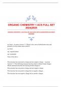 ORGANIC CHEMISTRY 1 ACS FULL SET 2024&vert;2025 WITH GUARANTEED ACCURATE ANSWERS