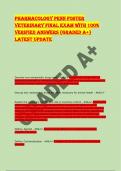 PHARMACOLOGY PENN FOSTER  VETERINARY FINAL EXAM WITH 100&percnt;  VERIFIED ANSWERS &lbrace;GRADED A&plus;&rcub;  LATEST UPDATE 