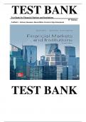 TEST BANK For Financial Markets And Institutions 8th Edition By Anthony Saunders&comma; Marcia Millon Cornett & Otgo Erhemjamts &comma;ISBN&colon; 9781260772401 &vert;Verified Chapters 1 - 25&vert;&vert;Complete Guide A&plus;&vert;