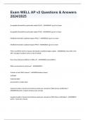 Exam WELL AP v2 Questions & Answers 2024&sol;2025