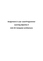 Unit 19 Computer Systems Architecture LO3 P7 P8 P9 M3 D2