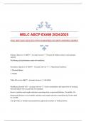 MSLC ABCP EXAM 20242025 WITH GUARANTEED ACCURATE ANSWERS&vert;VERIFIED