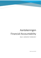 Samenvatting Financiële Accountability (Propedeusefase Commerciële Economie)