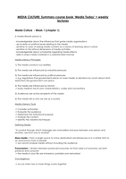 Media Culture COMPLETE summary (chapter 1-6 'Media Today'   lecture notes) 
