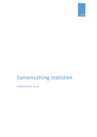 Samenvatting statistiek - Vastgoed en Makelaardij jaar 1