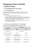 Inspanningsfysiologie - Bewegingsvorming & methodiek 3 (T. Ceyssens)