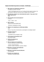 Alle vragen die telkens herhaald worden in leerjaar 1 Huidtherapie (Blok A, B, C en D)