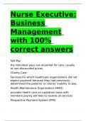 Nurse Executive Business Management with 100- correct answers&period;