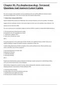Chapter 04&period; Psychopharmacology Townsend Questions And Answers Latest Update